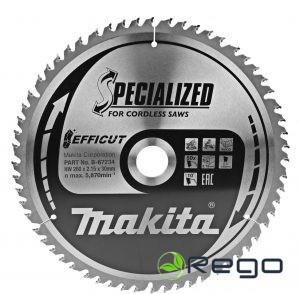 Makita Zāģripa EFFICUT 260X2.15X30mm 10° T60 T.C.T. (B-67234)