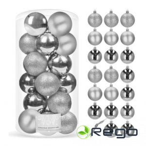 Springos Ziemassvētku rotājumi CA0095 4cm 20gab sudraba