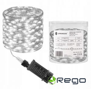 Springos Ziemassvētku lampiņas CL0082 200LED, auksti baltas, 20m