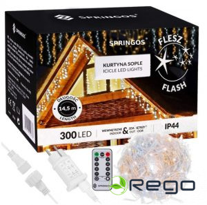 Springos LED Ziemassvētku lampiņas lāstekas CL0332, 12m,