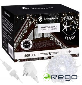 Springos Ziemassvētku lampiņas CL0516 500LED, auksti baltas, 20m