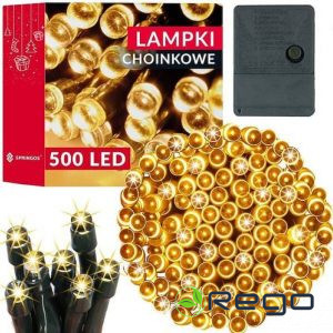 Ziemassvētku lampiņas Springos V 500LED silti baltas 33m