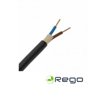 Kabelis CYKY-O 2x1.5mm. melns, monolīts (100m)