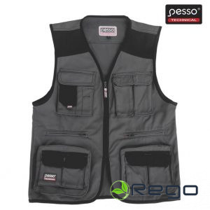 Pesso Veste ar kabatām DICP, melna/pelēka XL (DICP_XL)