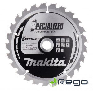 Makita Zāģripa kokam 190x1.85x20mm 10° 25z EFFICUT (E-11140)