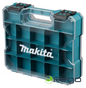 Makita Divpusējs plastmasas futrālis ar 24 noņemamiem nodalījumiem E-26870