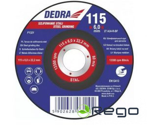 Dedra F13208 Tērauda slīpēšanas disks, izmēri 76x4,0x10 mm