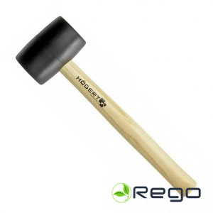Hogert HT3B046 Gumijas āmurs 900 g, melns