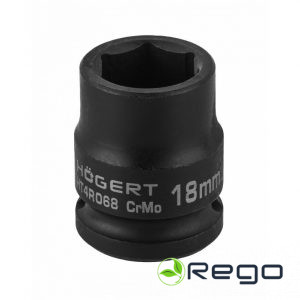 Hogert HT4R068 Īsā trieciena uzmava 1/2" 18mm, Cr-Mo tērauds