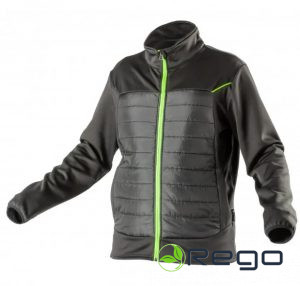 Hogert HT5K385-XL Hibrīda flīša jaka LEVIN melna XL izmērs