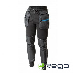 Hogert HT5K902-2XL TREBEL Darba bikses ar kabatām melnas L (52)