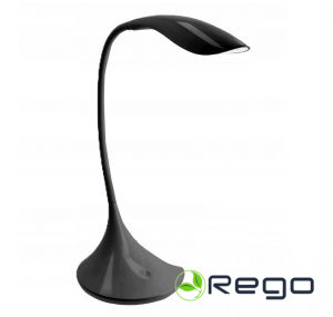 GTV Galda lampa HALLEY II, LED, 8W, 400lm, 4000K, 3 grādu aptumšošana, melna