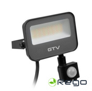DOVER LED Kustības sensora prožektors, 30W, 3600lm, CCT, AC180–250V, pelēks