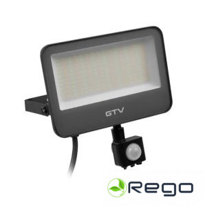 DOVER LED kustības sensora prožektors, 50W, 6000lm, CCT, AC180–250V, pelēks