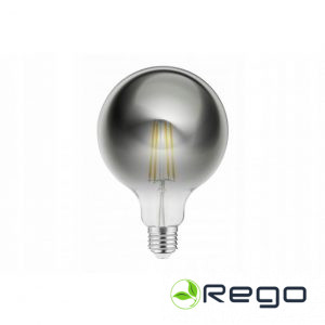 Hogert LD-G125FP8-18 LED Spuldze Filament G125,E27 ,1800K, 8W, 450 Lm
