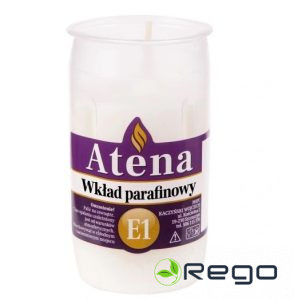 Ieliktnis vēja svecei ATENA E-1 parafīna, 26H, 9,5cm