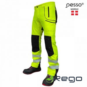 Pesso Softshell bikses Nebraska, Hi-Vis CL2, dzeltenas/melnas C52 NEBRASKA_G-C52