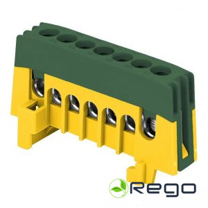 Orno izolēta sadales kopne PE, 7 vadi, zaļa OR-LZ-8208/7/GN