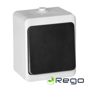 Orno slēdzis AQUATIC MINI IP54 vienpola, balts/melns (OR-OE-7300/WB)