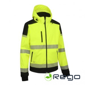 Pesso Augstas redzamības softshell jaka Palermo, dzeltena/melna, L