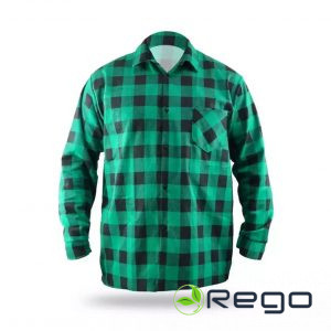 Dedra BH51F4-XXXL Flaneļa krekls zalš, izmers XXXL, 100% kokvilna