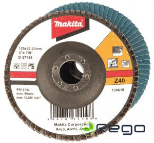 Makita lameļu slīpripa 125mm Z40 (D-27486)