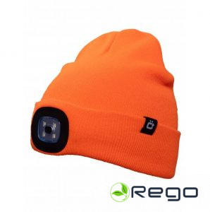 Hogert HT5K495 Otto ziemas cepure ar LED gaismu, oranža
