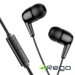Hoco M97 austiņas, 3.5mm/mic./1.2m/melnas