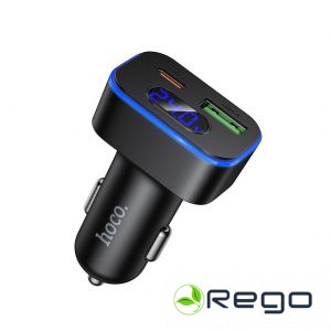 Hoco Z63B Auto lādētājs A+C,LED/30W+18W