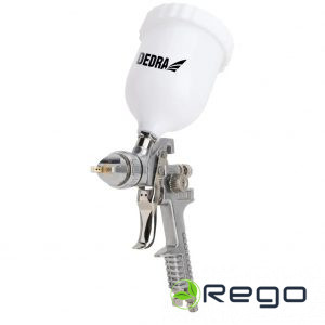Dedra DED6410 HVLP krāsošanas pistole sprausla 1,4 mm, augšējā tvertne 600 ml, spiediens 0,3 MPa