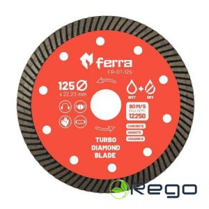 Ferra turbo dimanta disks – sauso un mitro materiālu griešanai (FR-DT-125)