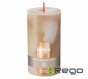 Svece cilindrs 6,8x13cm Marble Beige