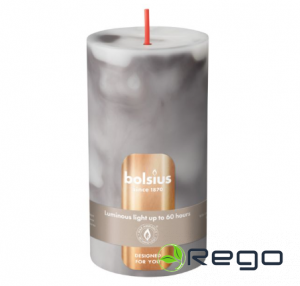 Svece cilindrs 6,8x13cm Marble Grey