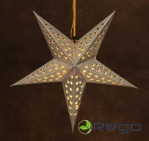 Finnlumor LED papīra zvaigzne sudraba 43cm