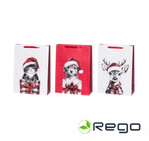 Winteria dāvanu maiss Gnome Animal L 42x31cm