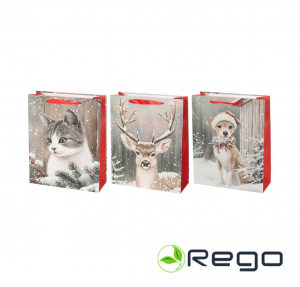 Winteria dāvanu maiss Animal Xmas 32x26cm M