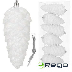 Springos Ziemassvētku eglīšu rotājumi čiekuri CA1170 6gab 14cm